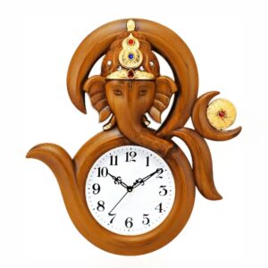 Bamboo Ganesh Wall Clock