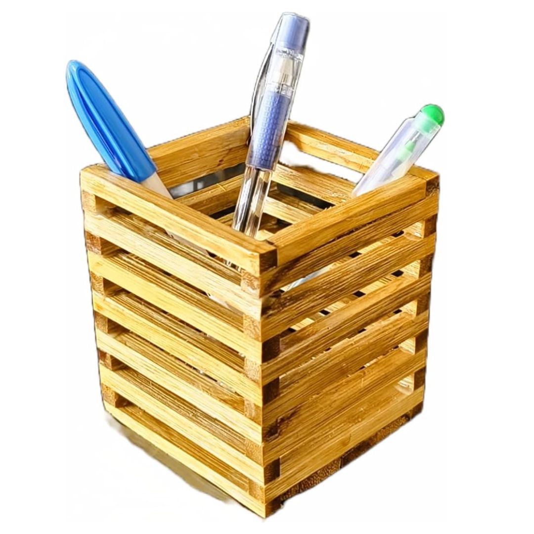 Bamboo Pen Stand